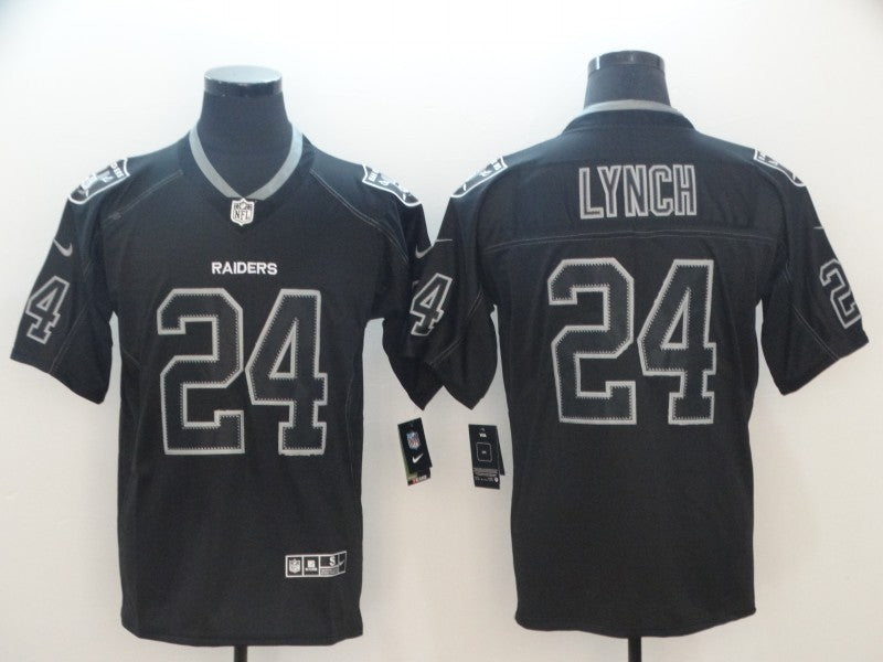Men's Las Vegas Raiders Marshawn Lynch #24 Black Alternate Jersey